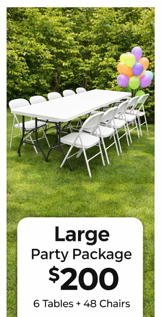 Large Party Package Tables and Chairs