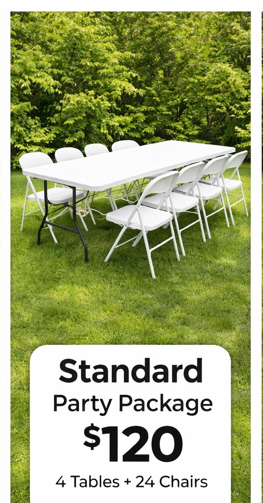 Standard Party Package Tables and Chairs